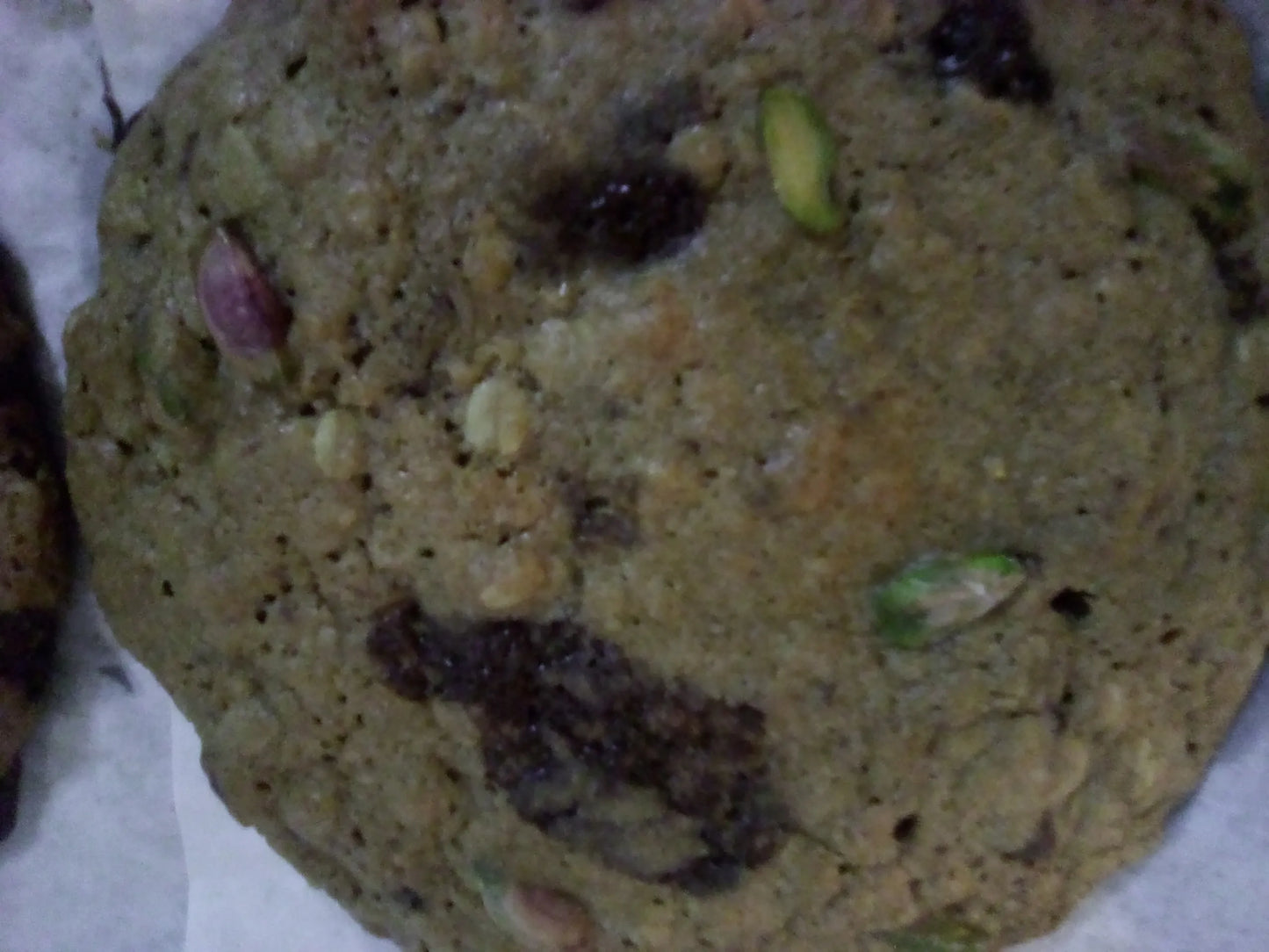 Oatmeal cookie with chocolate & Pistachio | Galleta de avena con chocolate y pistacho