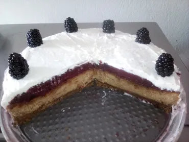 Blackberry maple cheesecake| Torta de queso de arce y moras